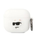 Etui Karl Lagerfeld Silicone Choupette Head 3D na AirPods 3 - białe