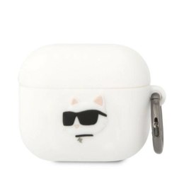 Etui Karl Lagerfeld Silicone Choupette Head 3D na AirPods 3 - białe