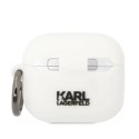 Etui Karl Lagerfeld Silicone Choupette Head 3D na AirPods 3 - białe