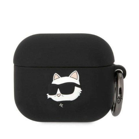 Etui Karl Lagerfeld Silicone Choupette Head 3D na AirPods 3 - czarne