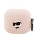 Etui Karl Lagerfeld Silicone Choupette Head 3D na AirPods 3 - różowe