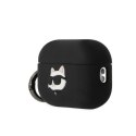 Etui Karl Lagerfeld Silicone Choupette Head 3D na AirPods Pro 2 - czarne