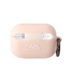 Etui Karl Lagerfeld Silicone Choupette Head 3D na AirPods Pro 2 - różowe