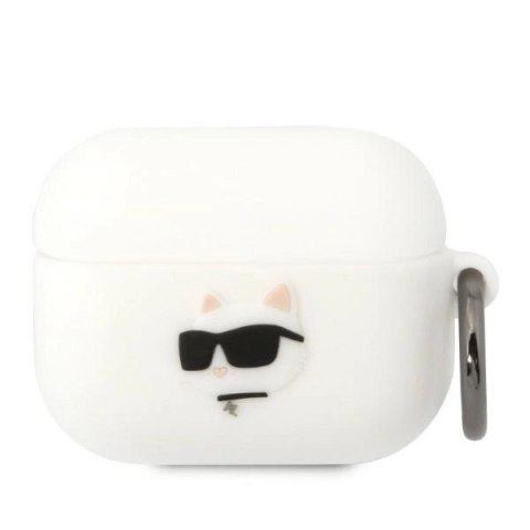 Etui Karl Lagerfeld Silicone Choupette Head 3D na AirPods Pro - białe