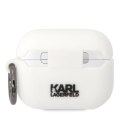 Etui Karl Lagerfeld Silicone Choupette Head 3D na AirPods Pro - białe