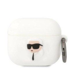 Etui Karl Lagerfeld Silicone Karl Head 3D na AirPods 3 - białe