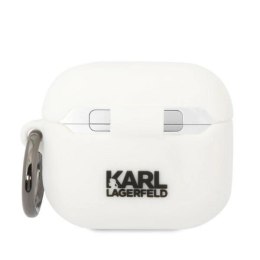 Etui Karl Lagerfeld Silicone Karl Head 3D na AirPods 3 - białe