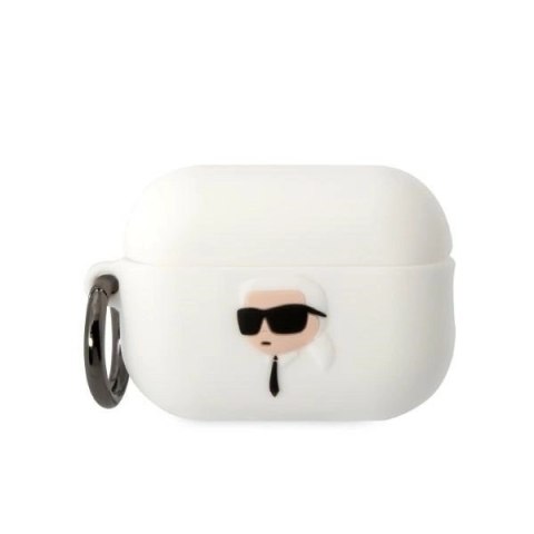 Etui Karl Lagerfeld Silicone Karl Head 3D na AirPods Pro 2 - białe