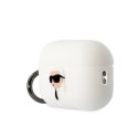 Etui Karl Lagerfeld Silicone Karl Head 3D na AirPods Pro 2 - białe