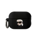 Etui Karl Lagerfeld Silicone Karl Head 3D na AirPods Pro 2 - czarne