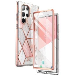 Etui Supcase Cosmo na Samsung Galaxy S23 Ultra - różowy marmur