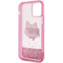 Etui Karl Lagerfeld Glitter Choupette Head na iPhone 12 / iPhone 12 Pro - różowe