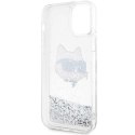 Etui Karl Lagerfeld Glitter Choupette Head na iPhone 12 / iPhone 12 Pro - srebrne