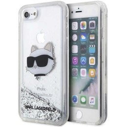 Etui Karl Lagerfeld Glitter Choupette Head na iPhone 7 / 8 / SE 2020 / SE 2022 - srebrne