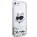 Etui Karl Lagerfeld Glitter Choupette Head na iPhone 7 / 8 / SE 2020 / SE 2022 - srebrne