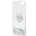 Etui Karl Lagerfeld Glitter Choupette Head na iPhone 7 / 8 / SE 2020 / SE 2022 - srebrne