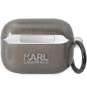 Etui Karl Lagerfeld Glitter Karl&Choupette na AirPods Pro 2 - czarne