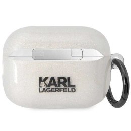 Etui Karl Lagerfeld Glitter Karl&Choupette na AirPods Pro 2 - przezroczyste