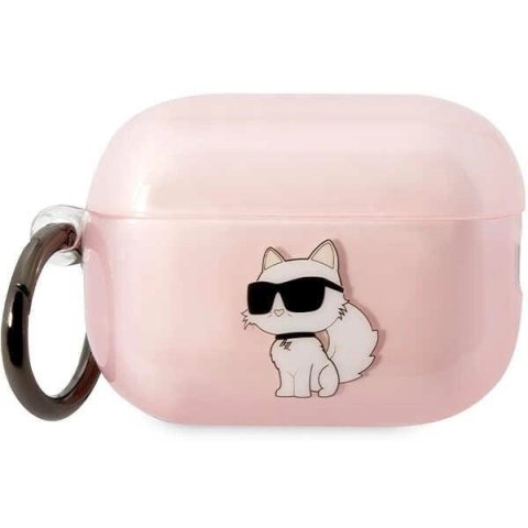 Etui Karl Lagerfeld Ikonik Choupette na AirPods Pro 2 - różowe