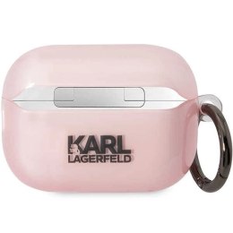 Etui Karl Lagerfeld Ikonik Choupette na AirPods Pro 2 - różowe