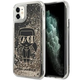 Etui Karl Lagerfeld Liquid Glitter Gatsby na iPhone 11 / Xr - czarne