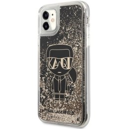 Etui Karl Lagerfeld Liquid Glitter Gatsby na iPhone 11 / Xr - czarne