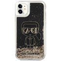 Etui Karl Lagerfeld Liquid Glitter Gatsby na iPhone 11 / Xr - czarne