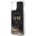 Etui Karl Lagerfeld Liquid Glitter Gatsby na iPhone 11 / Xr - czarne