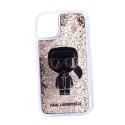 Etui Karl Lagerfeld Liquid Glitter Gatsby na iPhone 11 / Xr - czarne