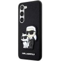 Etui Karl Lagerfeld Saffiano Karl & Choupette na Samsung Galaxy S23+ - czarne