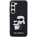 Etui Karl Lagerfeld Saffiano Karl & Choupette na Samsung Galaxy S23+ - czarne