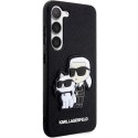 Etui Karl Lagerfeld Saffiano Karl & Choupette na Samsung Galaxy S23+ - czarne