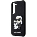 Etui Karl Lagerfeld Saffiano Karl & Choupette na Samsung Galaxy S23+ - czarne