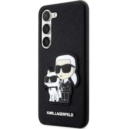 Etui Karl Lagerfeld Saffiano Karl&Choupette na Samsung Galaxy S23 - czarne