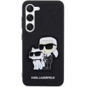 Etui Karl Lagerfeld Saffiano Karl&Choupette na Samsung Galaxy S23 - czarne