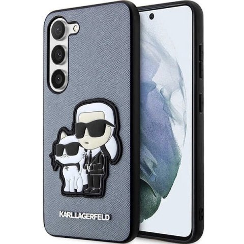 Etui Karl Lagerfeld Saffiano Karl&Choupette na Samsung Galaxy S23+ - szare