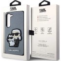 Etui Karl Lagerfeld Saffiano Karl&Choupette na Samsung Galaxy S23+ - szare