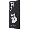 Etui Karl Lagerfeld Saffiano Monogram Choupette na Samsung Galaxy S23 Ultra - czarne