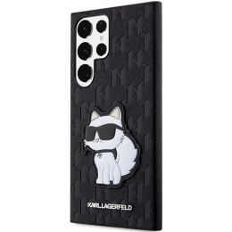 Etui Karl Lagerfeld Saffiano Monogram Choupette na Samsung Galaxy S23 Ultra - czarne