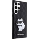 Etui Karl Lagerfeld Saffiano Monogram Choupette na Samsung Galaxy S23 Ultra - czarne