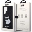 Etui Karl Lagerfeld Saffiano Monogram Choupette na Samsung Galaxy S23 Ultra - czarne