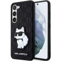 Etui Karl Lagerfeld Saffiano Monogram Choupette na Samsung Galaxy S23+ - czarne