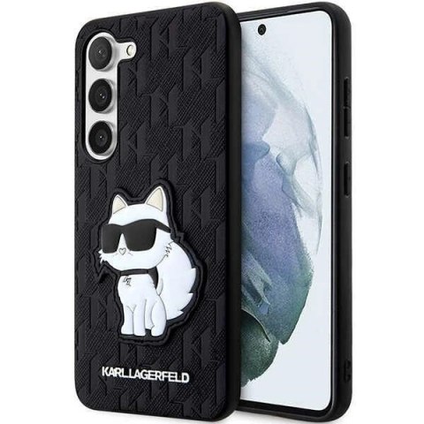 Etui Karl Lagerfeld Saffiano Monogram Choupette na Samsung Galaxy S23+ - czarne