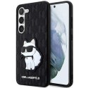 Etui Karl Lagerfeld Saffiano Monogram Choupette na Samsung Galaxy S23 - czarne