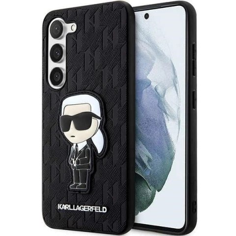 Etui Karl Lagerfeld Saffiano Monogram Ikonik na Samsung Galaxy S23+ - czarne