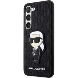 Etui Karl Lagerfeld Saffiano Monogram Ikonik na Samsung Galaxy S23+ - czarne