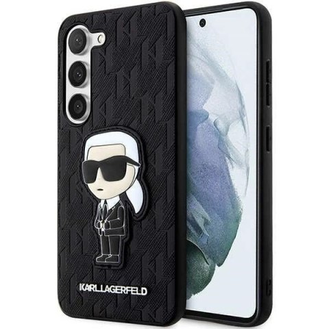 Etui Karl Lagerfeld Saffiano Monogram Ikonik na Samsung Galaxy S23 - czarne