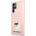 Etui Karl Lagerfeld Silicone Choupette na Samsung Galaxy S23 Ultra - różowe