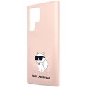 Etui Karl Lagerfeld Silicone Choupette na Samsung Galaxy S23 Ultra - różowe