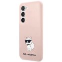 Etui Karl Lagerfeld Silicone Choupette na Samsung Galaxy S23+ - różowe